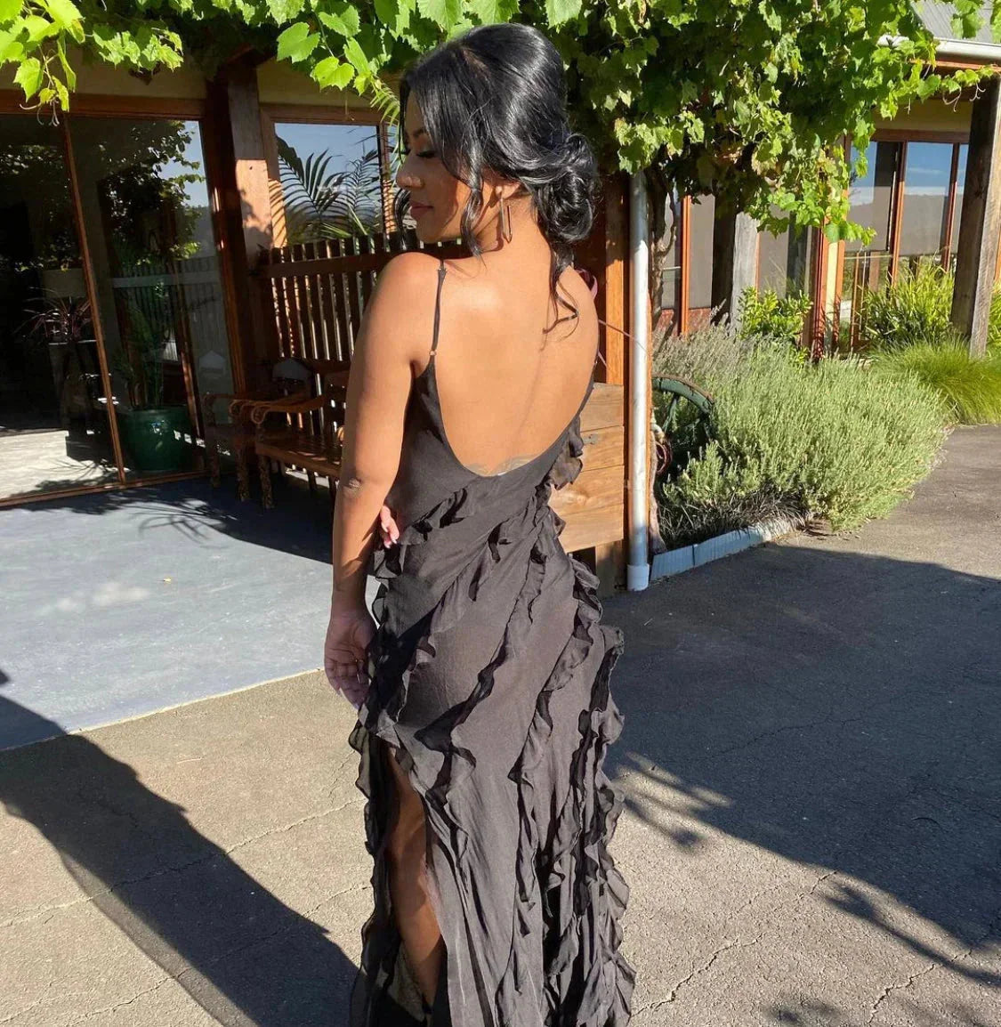 Kiara | Women’s Elegant Ruffled Maxi Dress for Evening Events